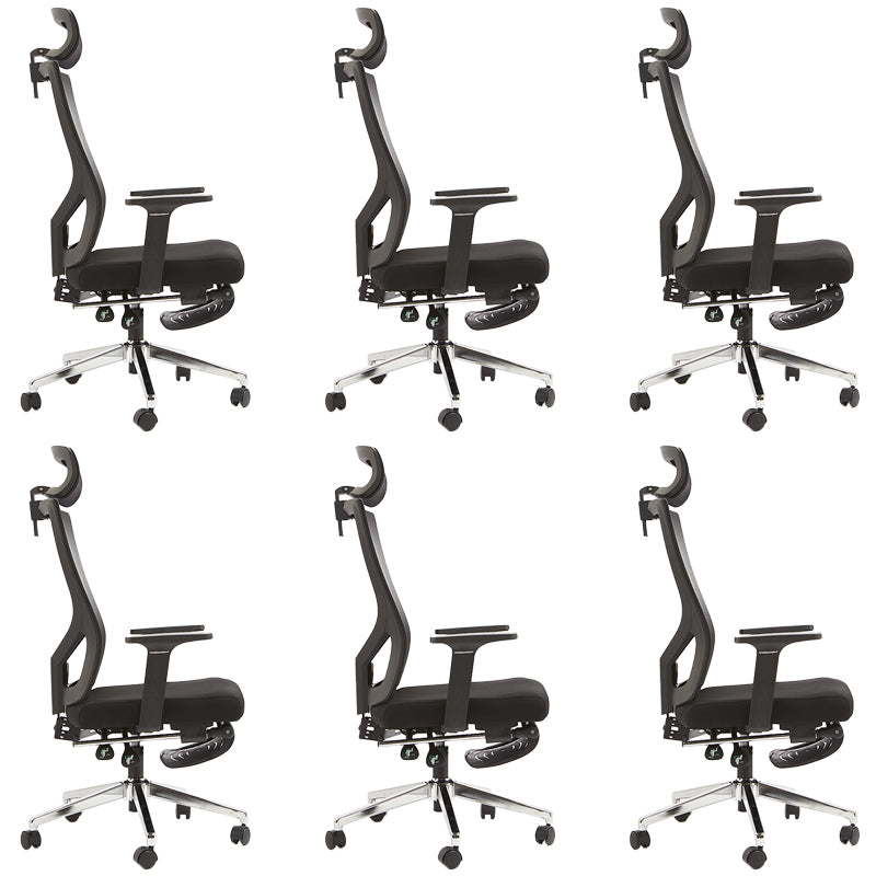 Modern Office Chair Adjustable Seat Height Fixed Arms Chair with Wheels