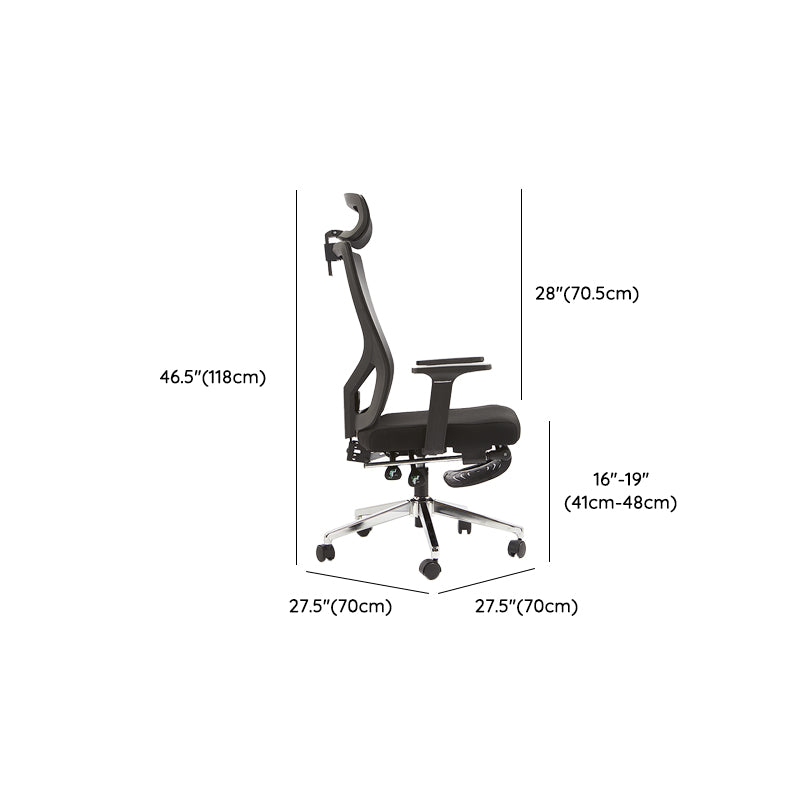 Modern Office Chair Adjustable Seat Height Fixed Arms Chair with Wheels