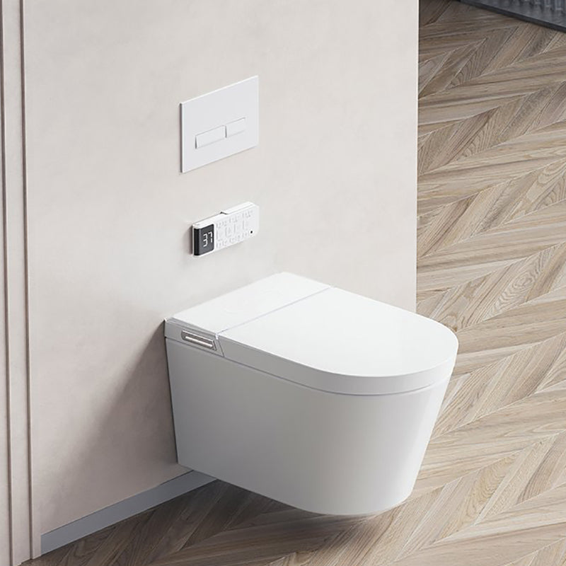 Elongated Wall Mounted Bidet Antimicrobial Smart Bidet with Heated Seat and Dryer