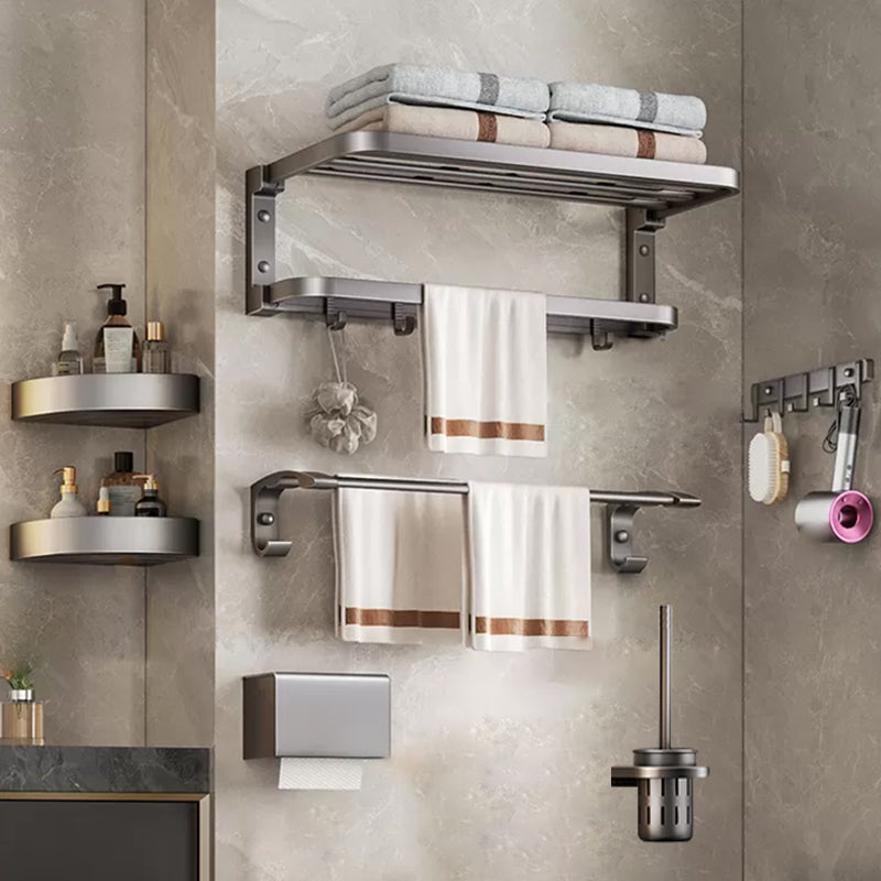 Grey Modern Bathroom Accessory As Individual Or As a Set with Towel Bar