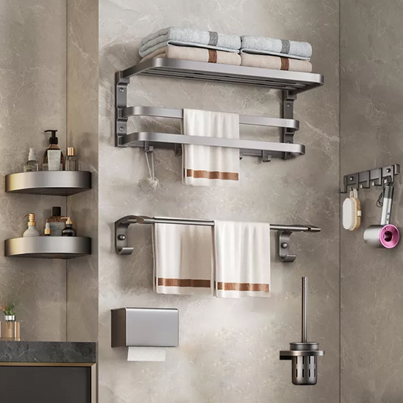 Grey Modern Bathroom Accessory As Individual Or As a Set with Towel Bar