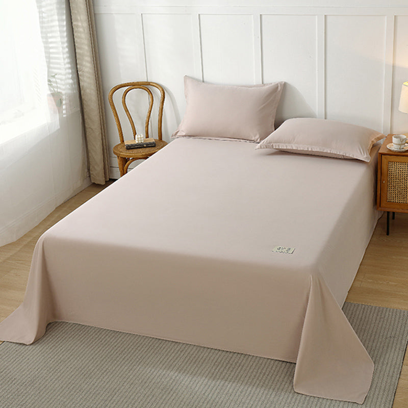 Bed Sheet Solid Color Breathable Skin-friendly Non-pilling Bed Sheet Set