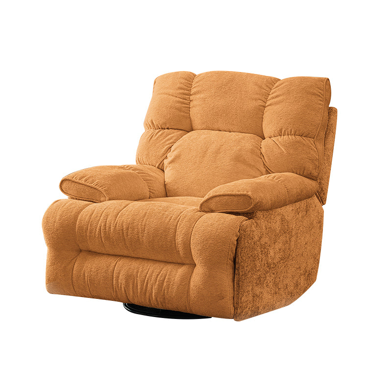 Contemporary Wingback Recliner Metal Indoor Swiveling Manual-Push Botton