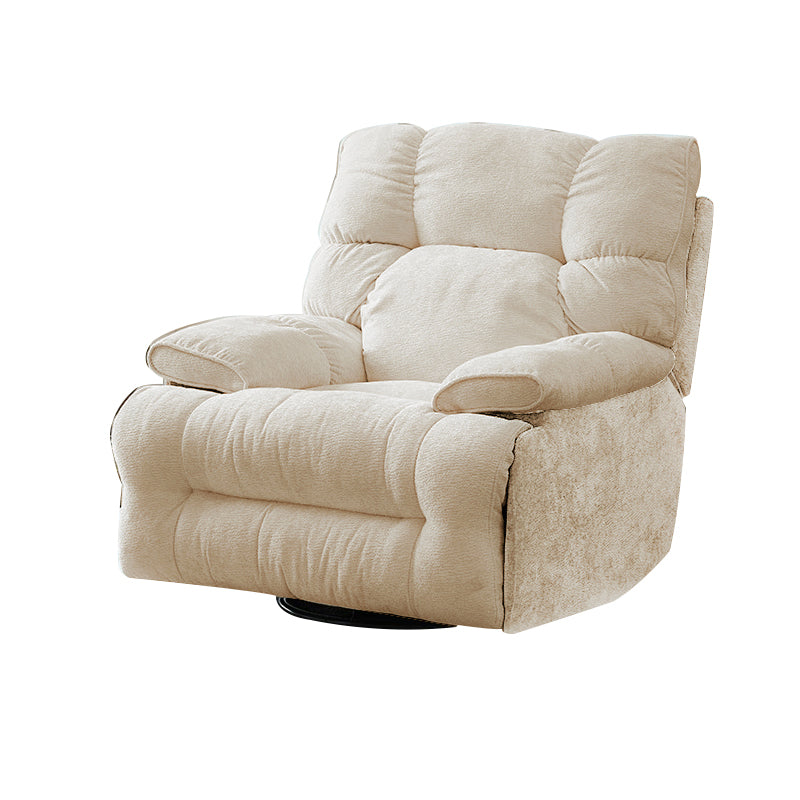 Contemporary Wingback Recliner Metal Indoor Swiveling Manual-Push Botton