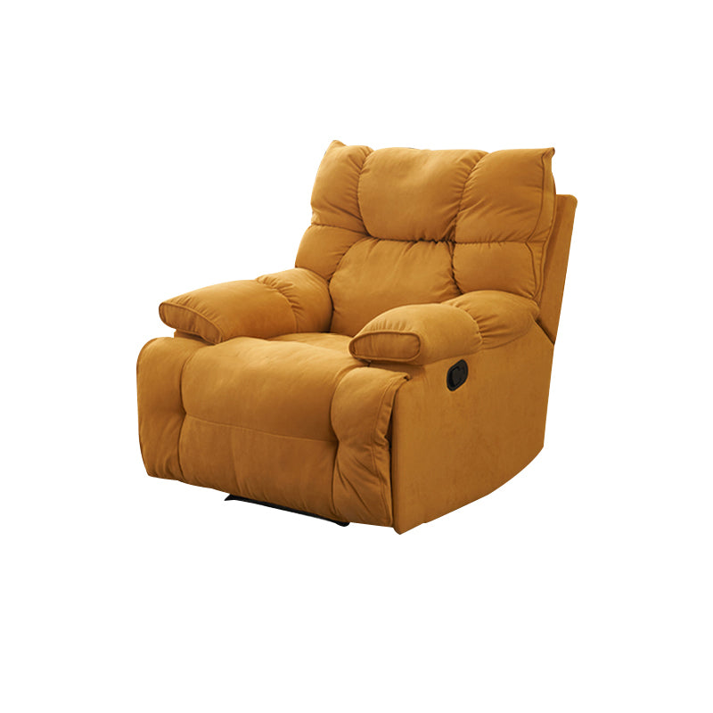 Contemporary Wingback Recliner Metal Indoor Swiveling Manual-Push Botton