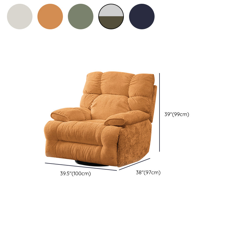 Contemporary Wingback Recliner Metal Indoor Swiveling Manual-Push Botton