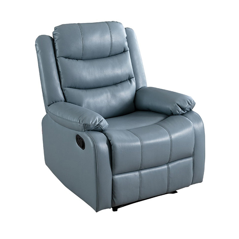 Solid Color Faux Leather Standard Recliner Manial-Push Back Recliner Chair