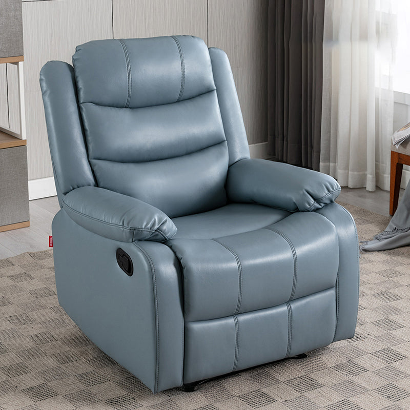 Solid Color Faux Leather Standard Recliner Manial-Push Back Recliner Chair