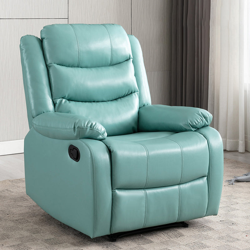 Solid Color Faux Leather Standard Recliner Manial-Push Back Recliner Chair