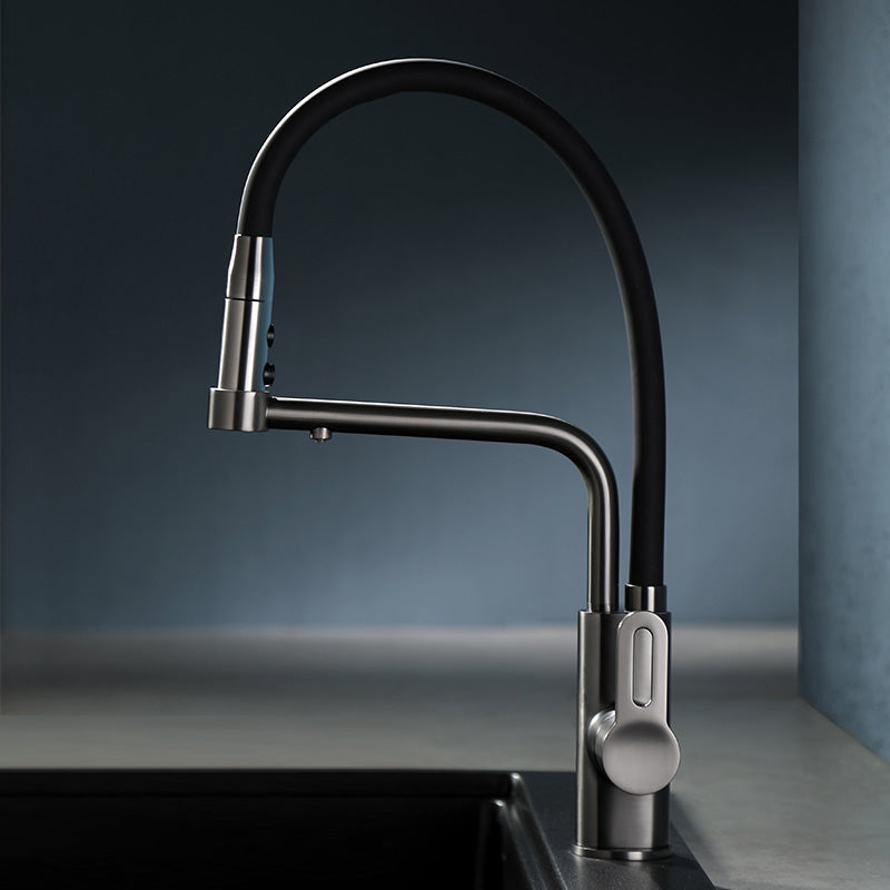 Modern Pull Down Single Handle Kitchen Faucet Desk Mounted Faucet