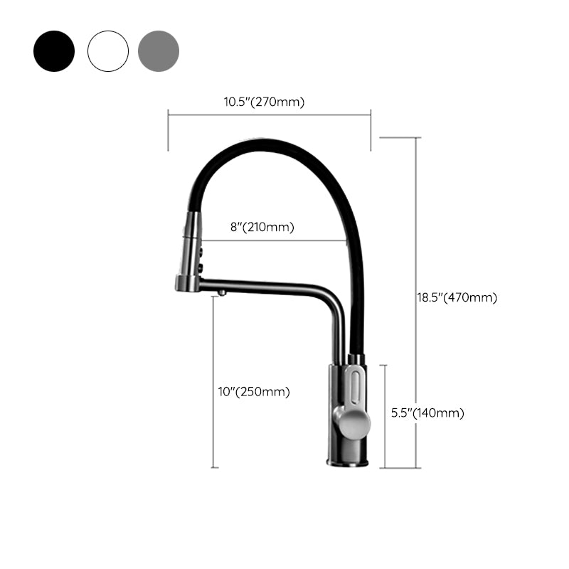 Modern Pull Down Single Handle Kitchen Faucet Desk Mounted Faucet