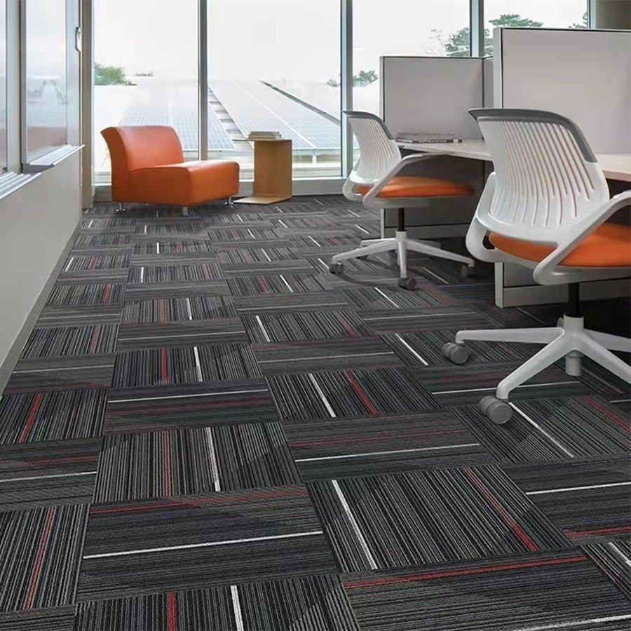 Carpet Tile Non-Skid Fade Resistant Geometry Self-Stick Peel and Stick Carpet Tiles