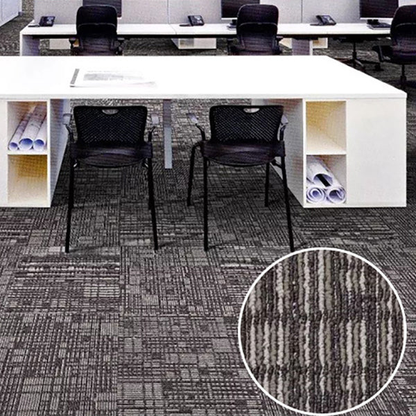 Carpet Tile Non-Skid Fade Resistant Geometry Self-Stick Peel and Stick Carpet Tiles