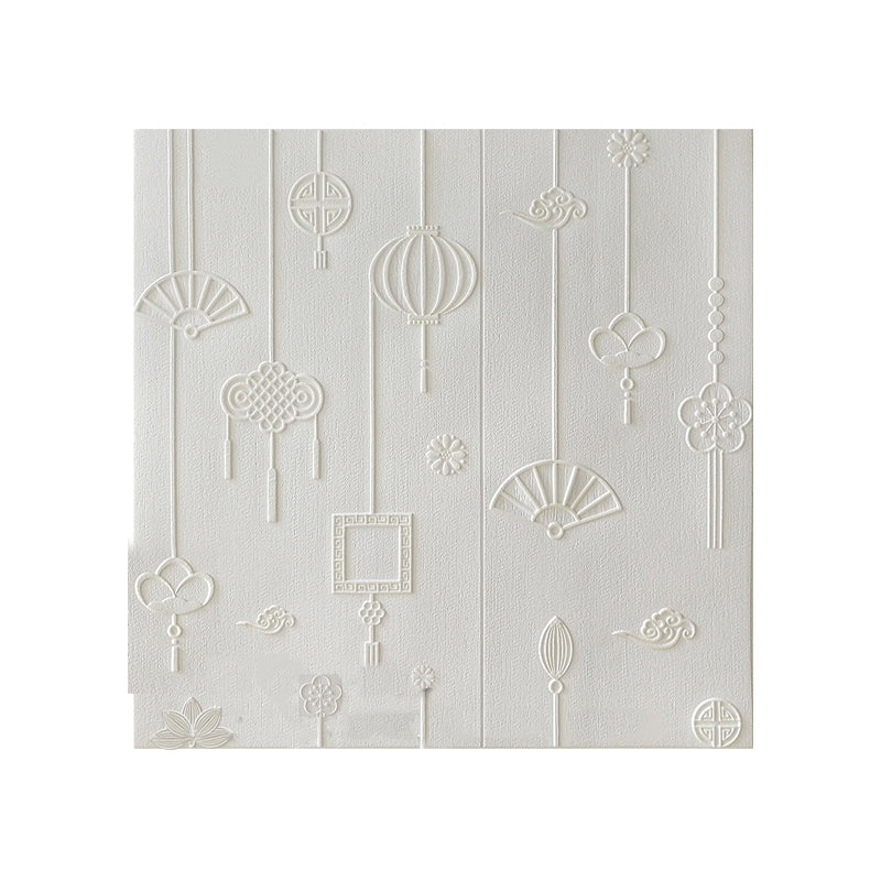 Contemporary Wall Panels Peel and Stick Waterproof Cartoon 3D Print Wall Paneling