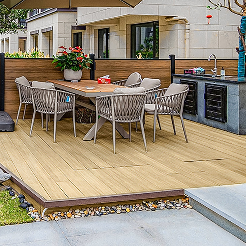 Wire brushed Hardwood Deck Tiles Contemporary Wood Flooring Tiles