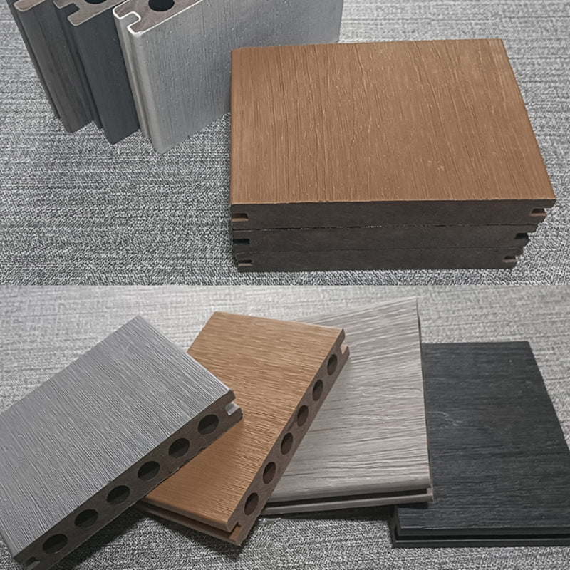 Modern Side Trim Piece Engineered Wire brushed Hardwood Deck Tiles