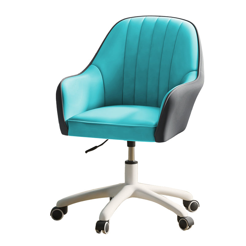 Modern Office Chair Armless Leather Adjustable Seat Height Chair with Wheels