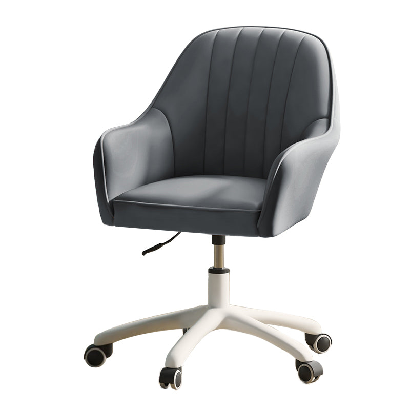 Modern Office Chair Armless Leather Adjustable Seat Height Chair with Wheels