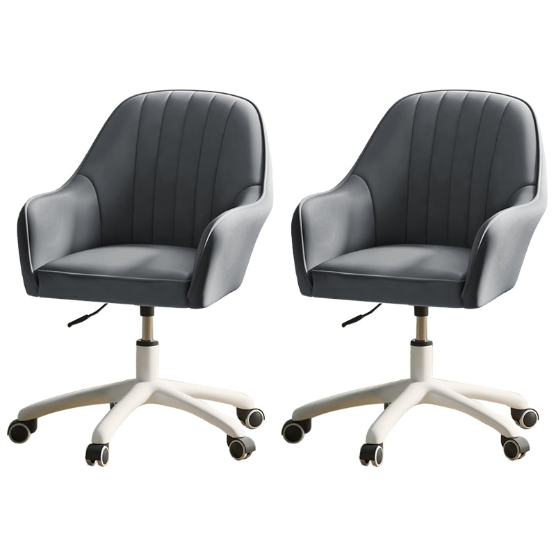 Modern Office Chair Armless Leather Adjustable Seat Height Chair with Wheels