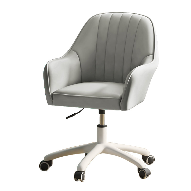 Modern Office Chair Armless Leather Adjustable Seat Height Chair with Wheels