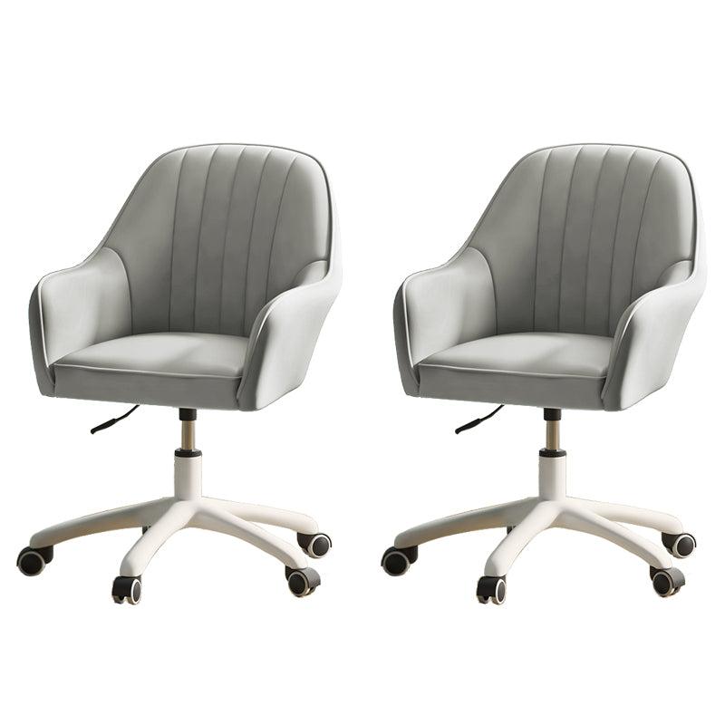 Modern Office Chair Armless Leather Adjustable Seat Height Chair with Wheels