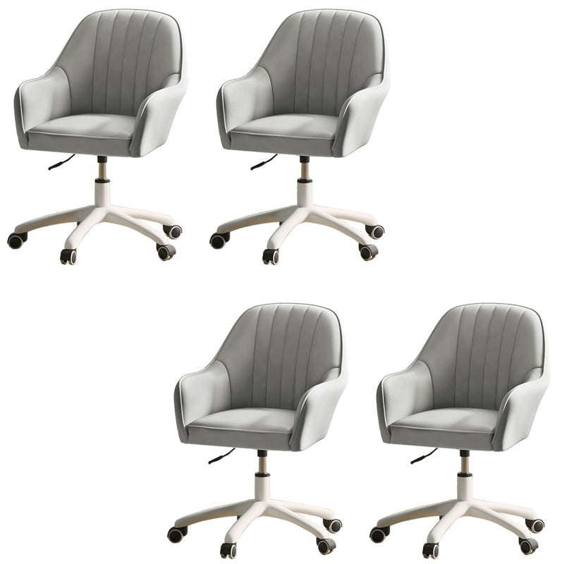 Modern Office Chair Armless Leather Adjustable Seat Height Chair with Wheels