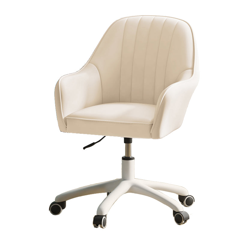 Modern Office Chair Armless Leather Adjustable Seat Height Chair with Wheels