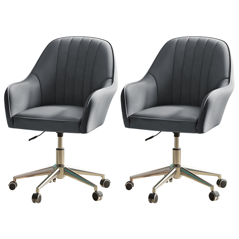 Modern Office Chair Armless Leather Adjustable Seat Height Chair with Wheels