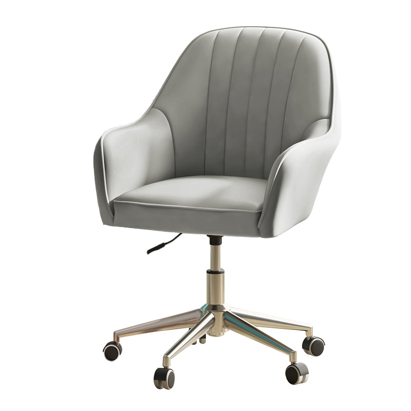 Modern Office Chair Armless Leather Adjustable Seat Height Chair with Wheels