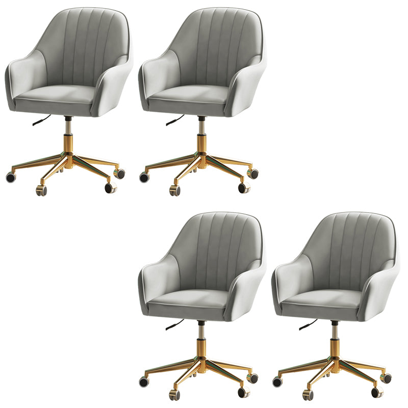 Modern Office Chair Armless Leather Adjustable Seat Height Chair with Wheels