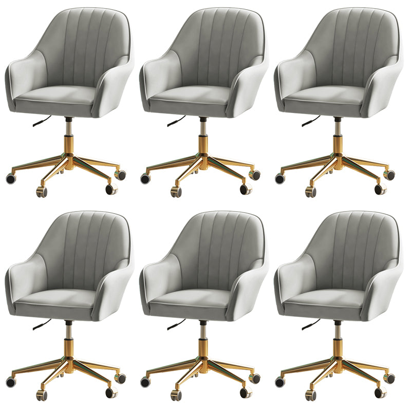 Modern Office Chair Armless Leather Adjustable Seat Height Chair with Wheels