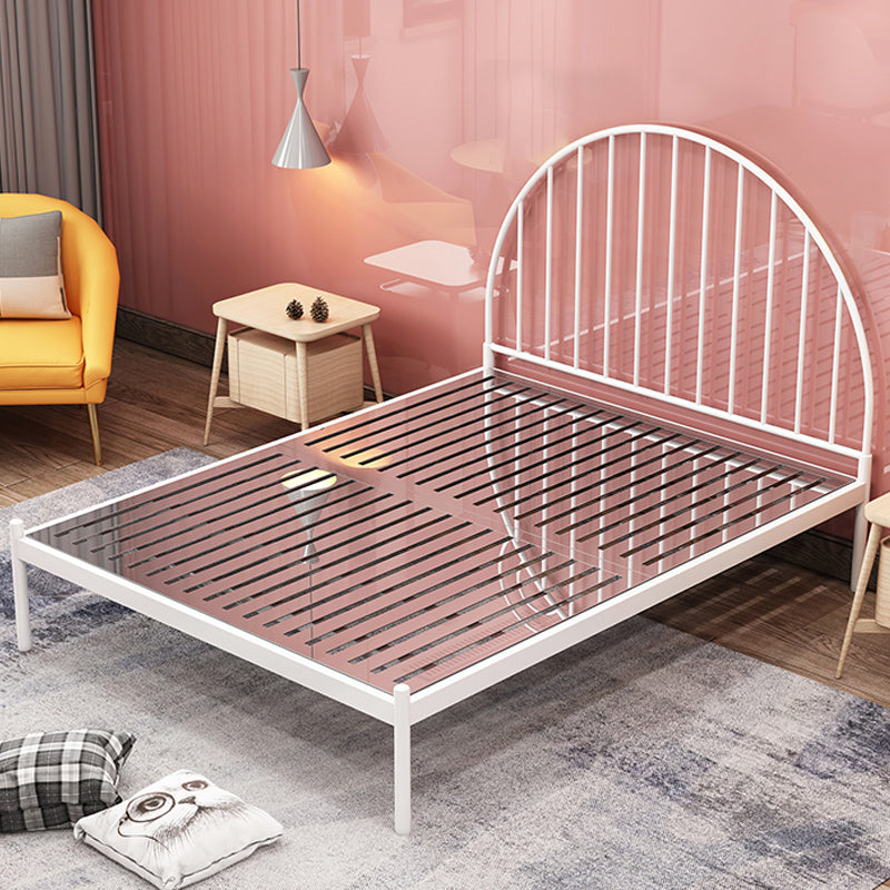 Scandinavian Metal Bed, Tall Clearance Standard Bed with Open-Frame Headboard