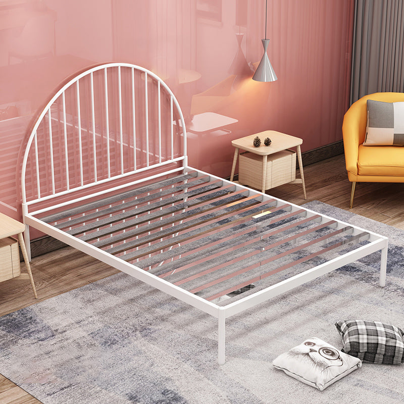 Scandinavian Metal Bed, Tall Clearance Standard Bed with Open-Frame Headboard