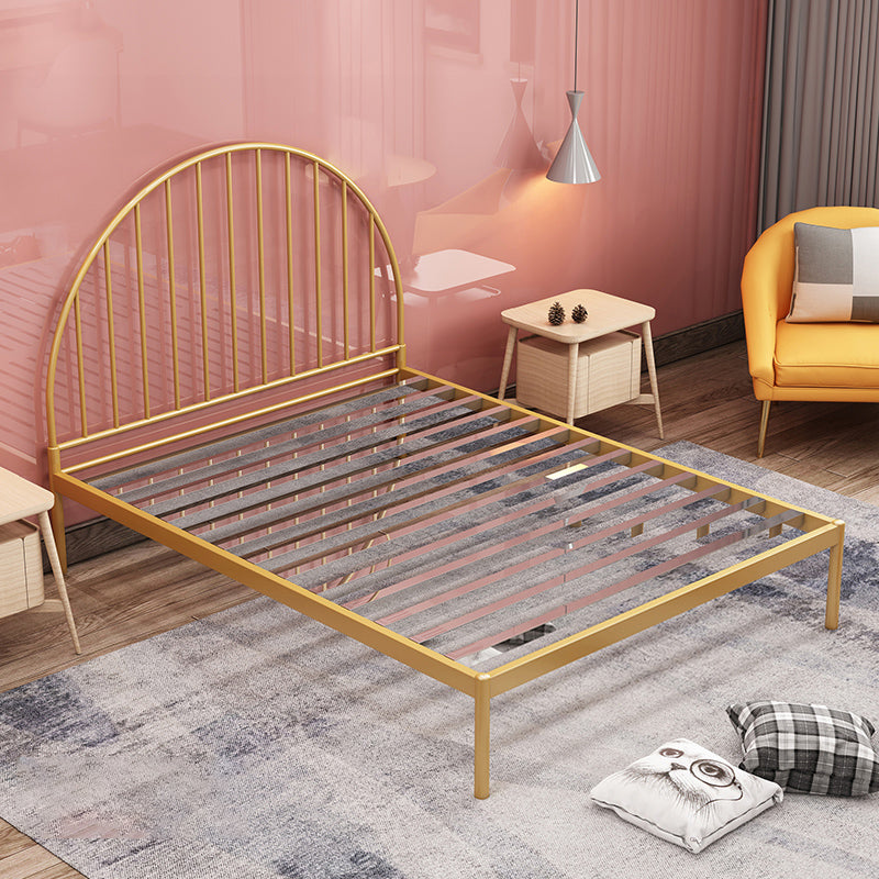 Scandinavian Metal Bed, Tall Clearance Standard Bed with Open-Frame Headboard