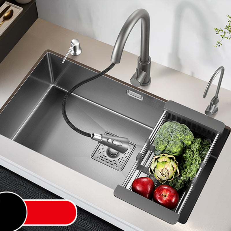 Stainless Steel Kitchen Sink Soundproof Detail Kitchen Sink with Basket Strainer