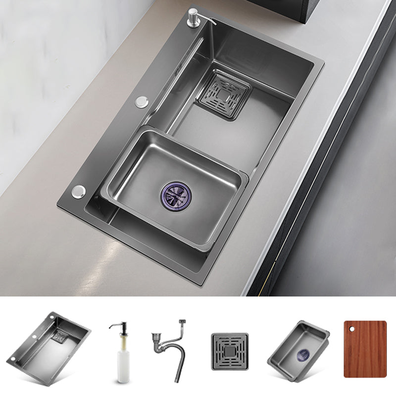 Kitchen Sink Stainless Steel Soundproof Detail Kitchen Sink with Basket Strainer