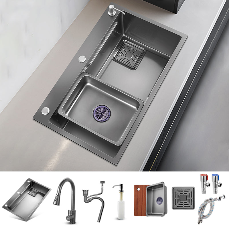 Kitchen Sink Stainless Steel Soundproof Detail Kitchen Sink with Basket Strainer