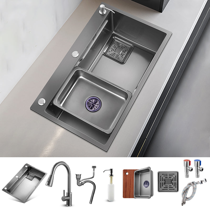 Kitchen Sink Stainless Steel Soundproof Detail Kitchen Sink with Basket Strainer