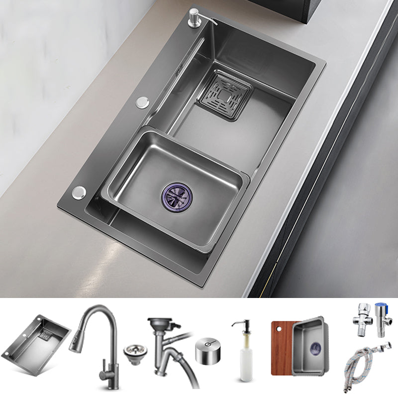 Kitchen Sink Stainless Steel Soundproof Detail Kitchen Sink with Basket Strainer