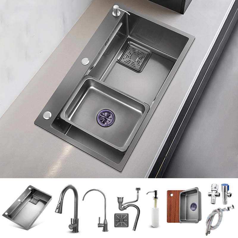 Kitchen Sink Stainless Steel Soundproof Detail Kitchen Sink with Basket Strainer