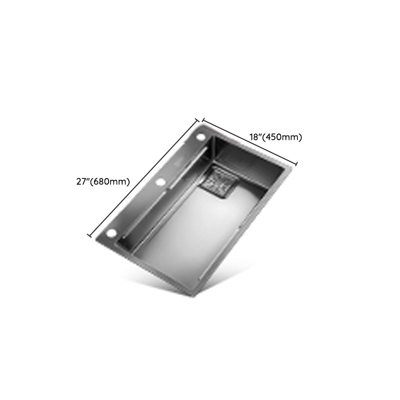 Kitchen Sink Stainless Steel Soundproof Detail Kitchen Sink with Basket Strainer