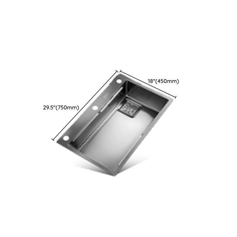 Kitchen Sink Stainless Steel Soundproof Detail Kitchen Sink with Basket Strainer