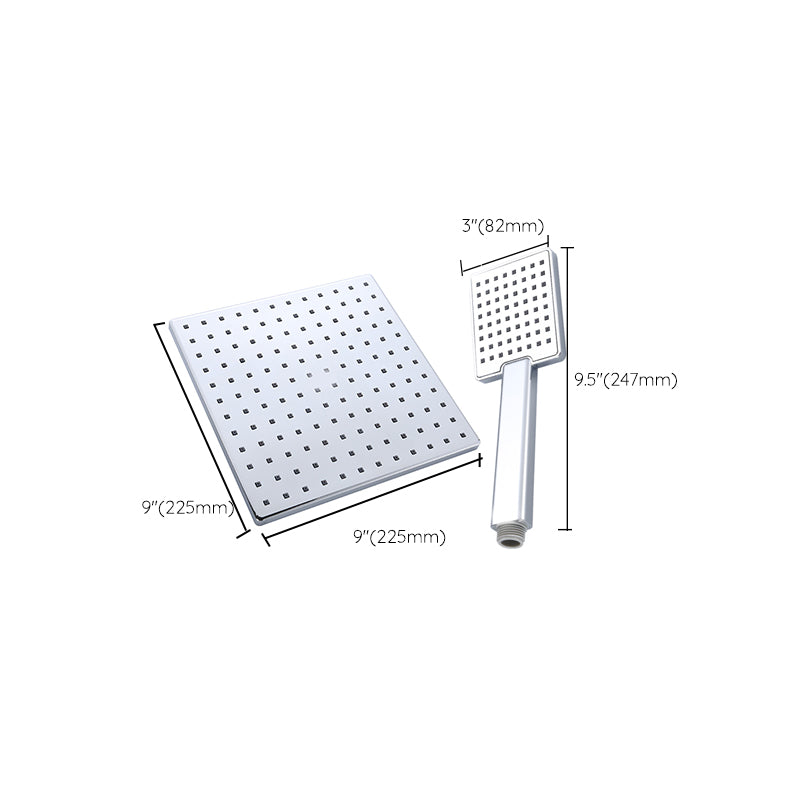 Square Shower Head Combo Large Shower Head with Handheld Shower Head