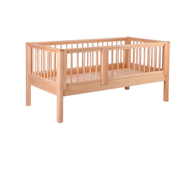 Beech Convertible Crib Height Adjustable Crib with Guardrail