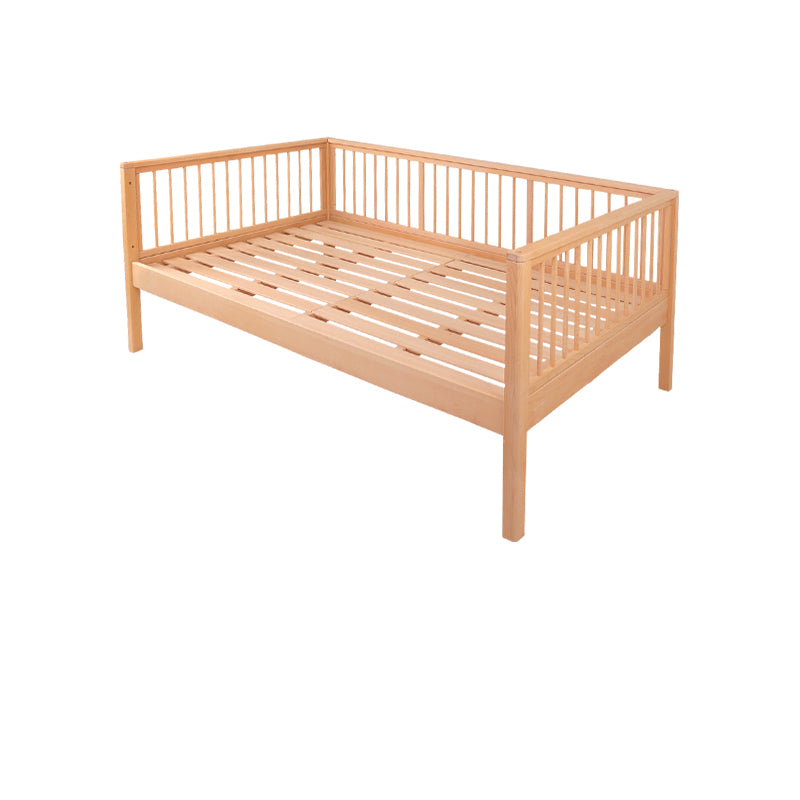 Beech Convertible Crib Height Adjustable Crib with Guardrail