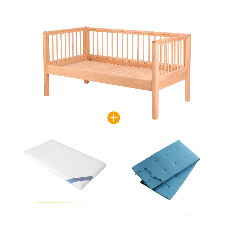 Beech Convertible Crib Height Adjustable Crib with Guardrail