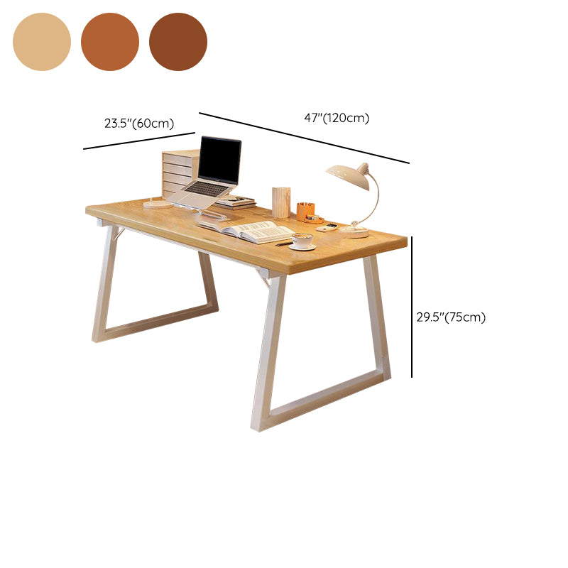 Solid Wood Home Computer Desk Contemporary Sled Base Office Desk