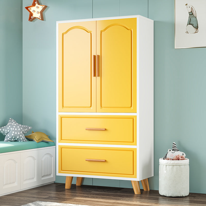 Modern Style Wardrobe Closet Manufactured Wood Kid's Wardrobe with Garment Rod