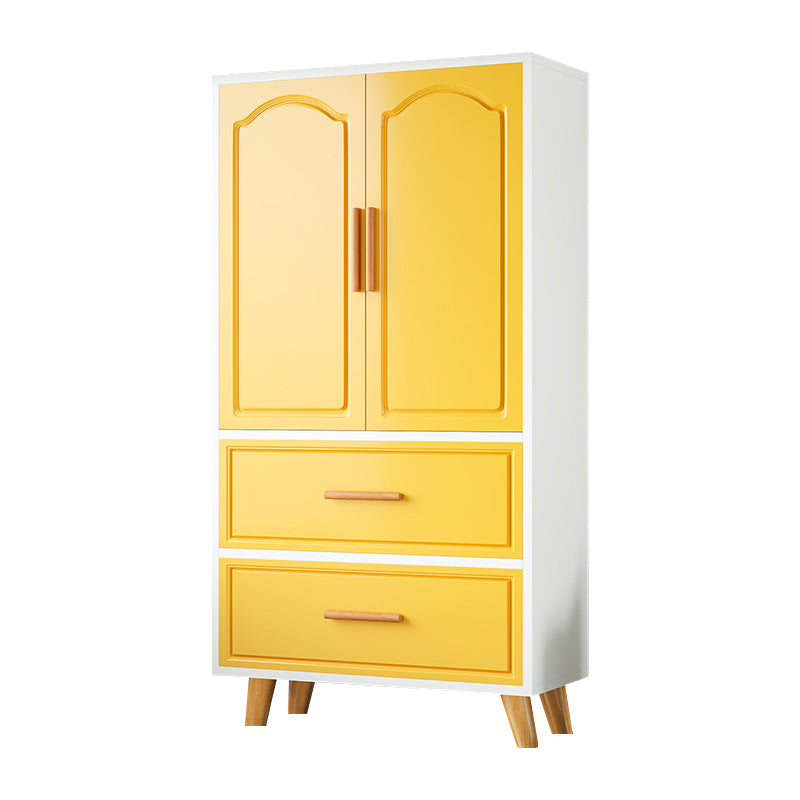 Modern Style Wardrobe Closet Manufactured Wood Kid's Wardrobe with Garment Rod