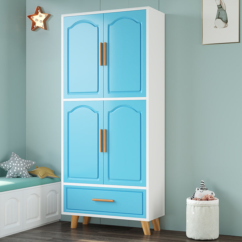 Modern Style Wardrobe Closet Manufactured Wood Kid's Wardrobe with Garment Rod